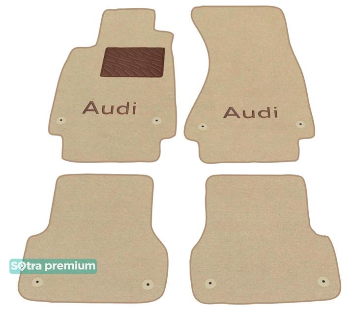 Sotra 08096-CH-BEIGE Interior mats Sotra two-layer beige for Audi A6 (2011-), set 08096CHBEIGE