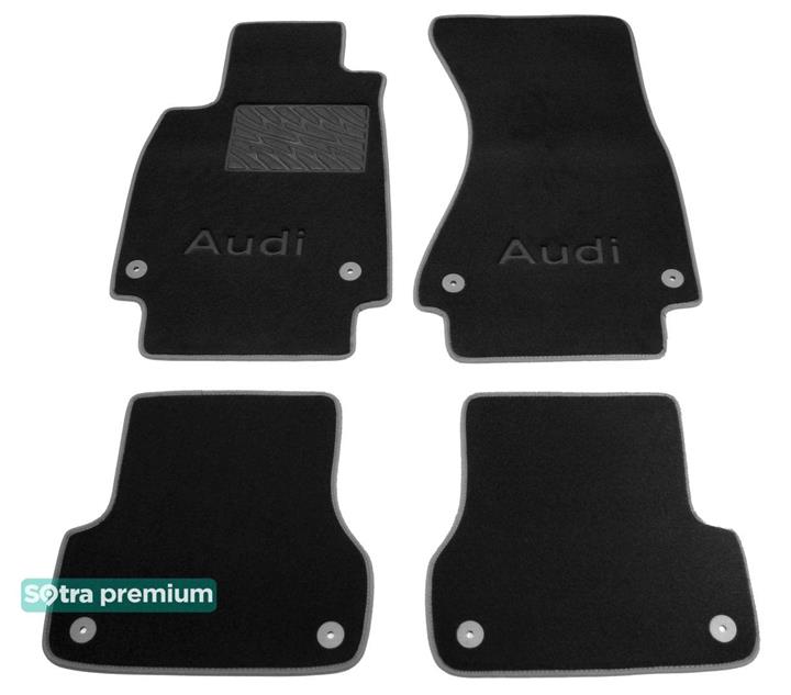 Sotra 08096-CH-BLACK Interior mats Sotra two-layer black for Audi A6 (2011-), set 08096CHBLACK