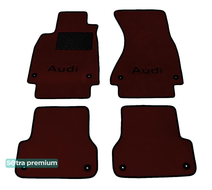 Sotra 08096-CH-CHOCO Interior mats Sotra two-layer brown for Audi A6 (2011-), set 08096CHCHOCO
