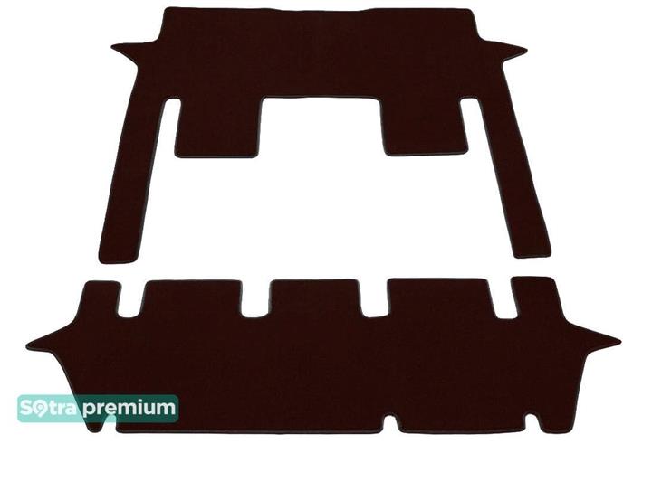 Sotra 08098-5-CH-CHOCO Interior mats Sotra two-layer brown for Mercedes V-class (2015-), set 080985CHCHOCO