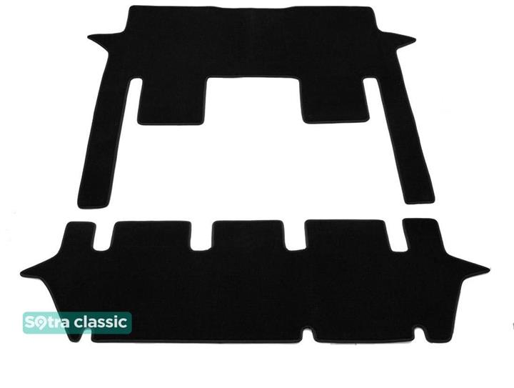 Sotra 08098-5-GD-BLACK Interior mats Sotra two-layer black for Mercedes V-class (2015-), set 080985GDBLACK