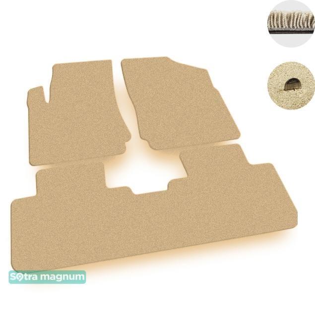 Sotra 08104-MG20-BEIGE Interior mats Sotra two-layer beige for Cadillac Srx (2010-2016), set 08104MG20BEIGE
