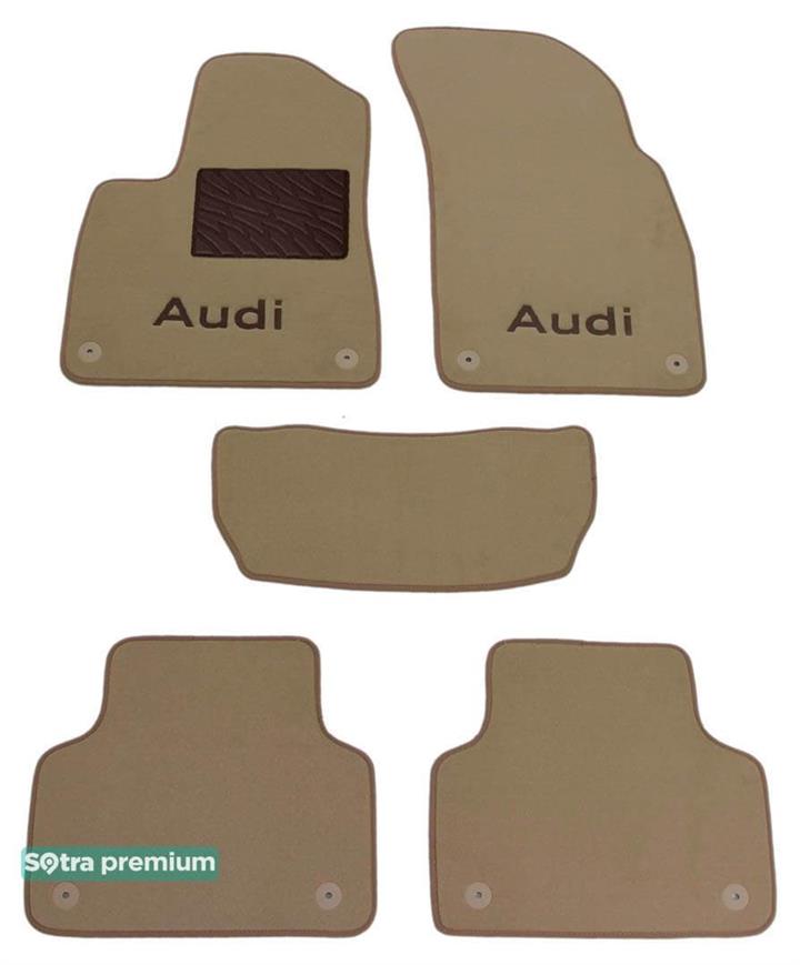 Sotra 08112-CH-BEIGE Interior mats Sotra two-layer beige for Audi Q7 (2015-), set 08112CHBEIGE
