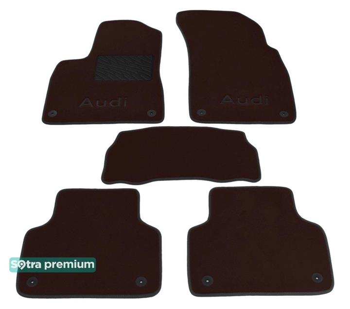Sotra 08112-CH-CHOCO Interior mats Sotra two-layer brown for Audi Q7 (2015-), set 08112CHCHOCO
