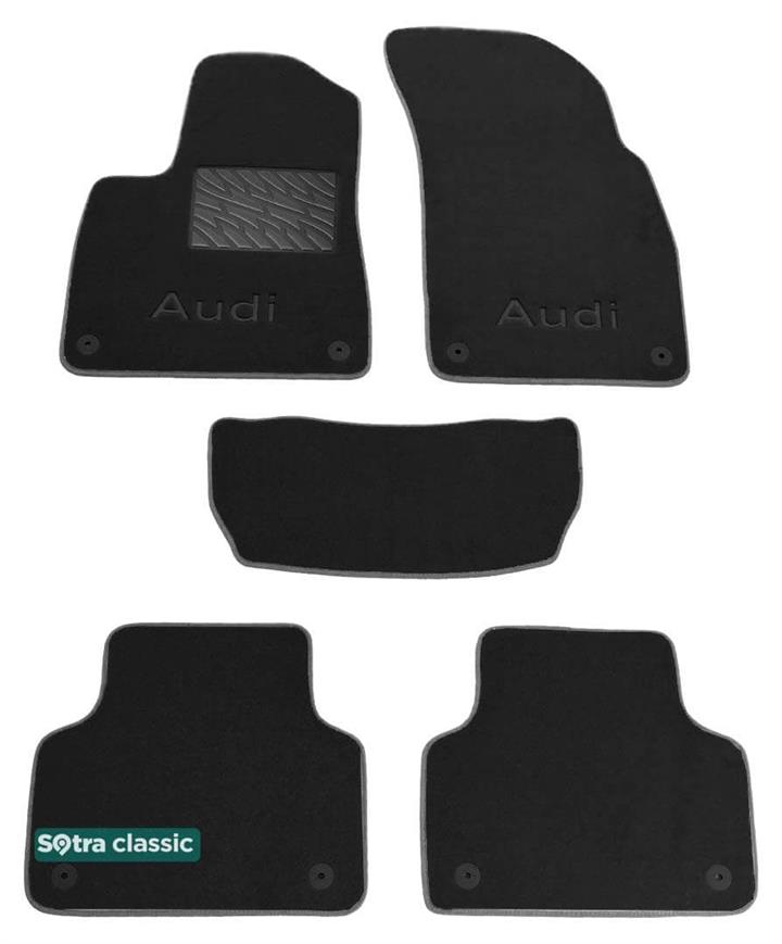 Sotra 08112-GD-BLACK Interior mats Sotra two-layer black for Audi Q7 (2015-), set 08112GDBLACK