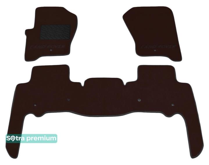 Sotra 08501-CH-CHOCO Interior mats Sotra two-layer brown for Land Rover Discovery (2009-2016), set 08501CHCHOCO