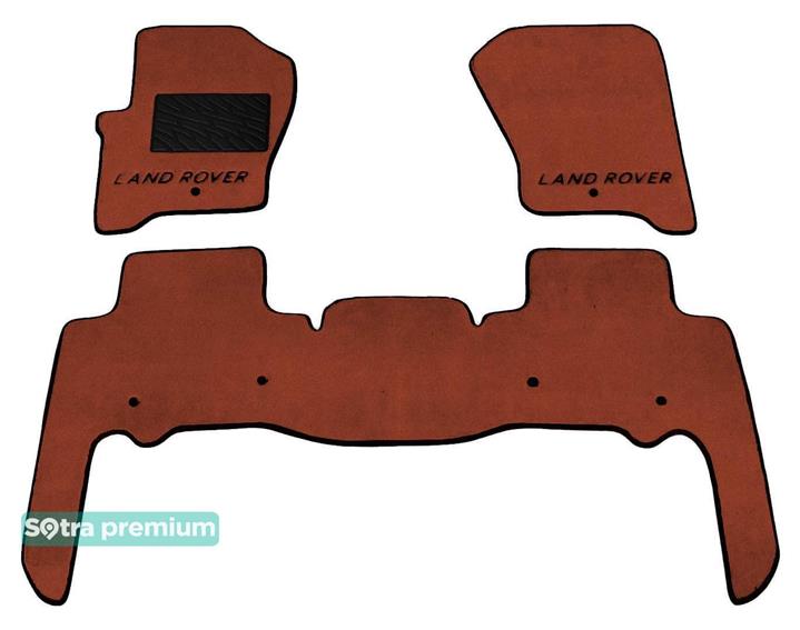 Sotra 08501-CH-TERRA Interior mats Sotra two-layer terracotta for Land Rover Discovery (2009-2016), set 08501CHTERRA