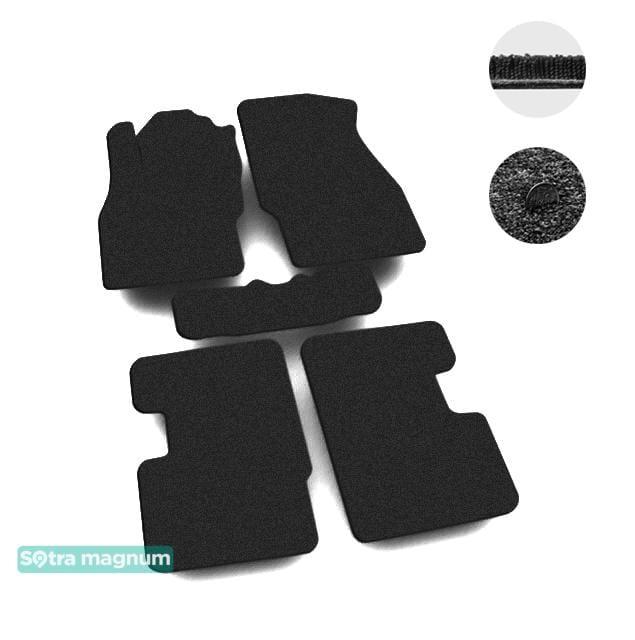 Sotra 08507-MG15-BLACK Interior mats Sotra two-layer black for Opel Corsa e (2014-), set 08507MG15BLACK