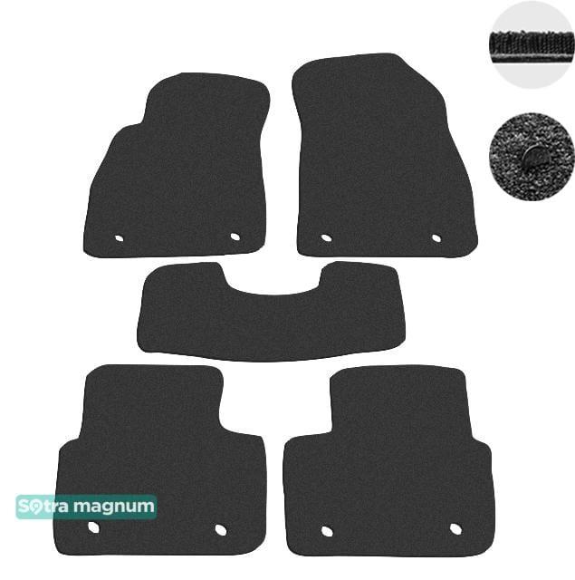 Sotra 08513-MG15-BLACK Interior mats Sotra two-layer black for Opel Insignia (2013-2016), set 08513MG15BLACK