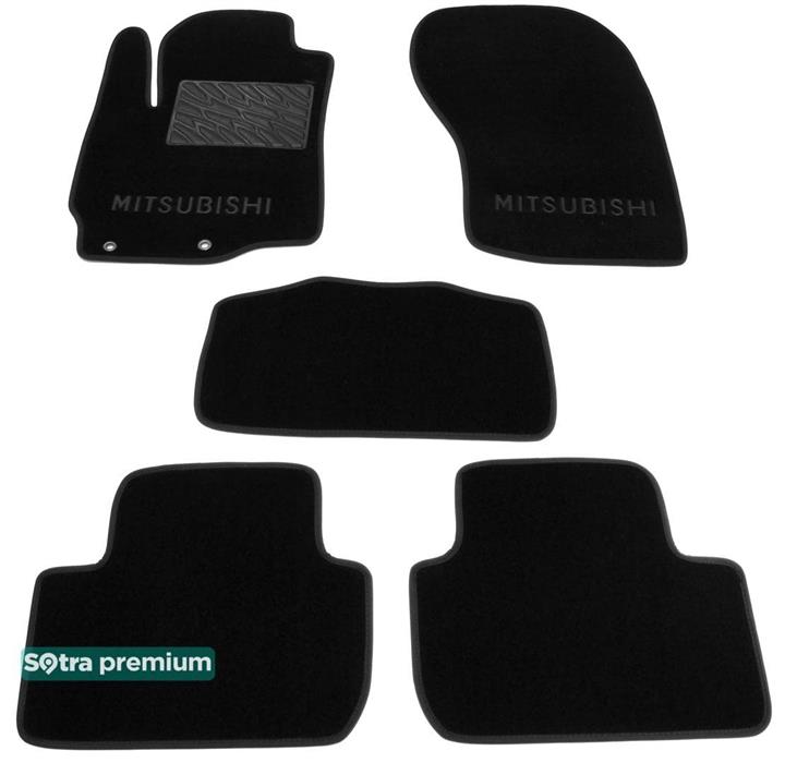 Sotra 08516-CH-BLACK Interior mats Sotra two-layer black for Mitsubishi Outlander (2013-), set 08516CHBLACK