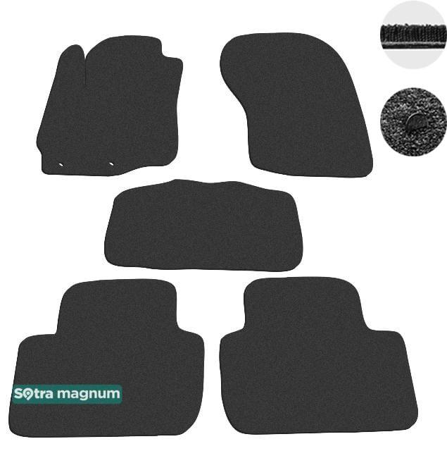 Sotra 08516-MG15-BLACK Interior mats Sotra two-layer black for Mitsubishi Outlander (2013-), set 08516MG15BLACK