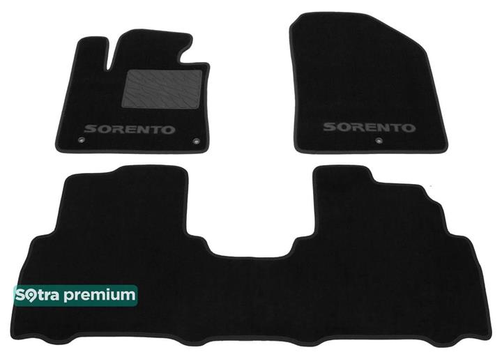 Sotra 08517-CH-BLACK Interior mats Sotra two-layer black for KIA Sorento (2015-), set 08517CHBLACK