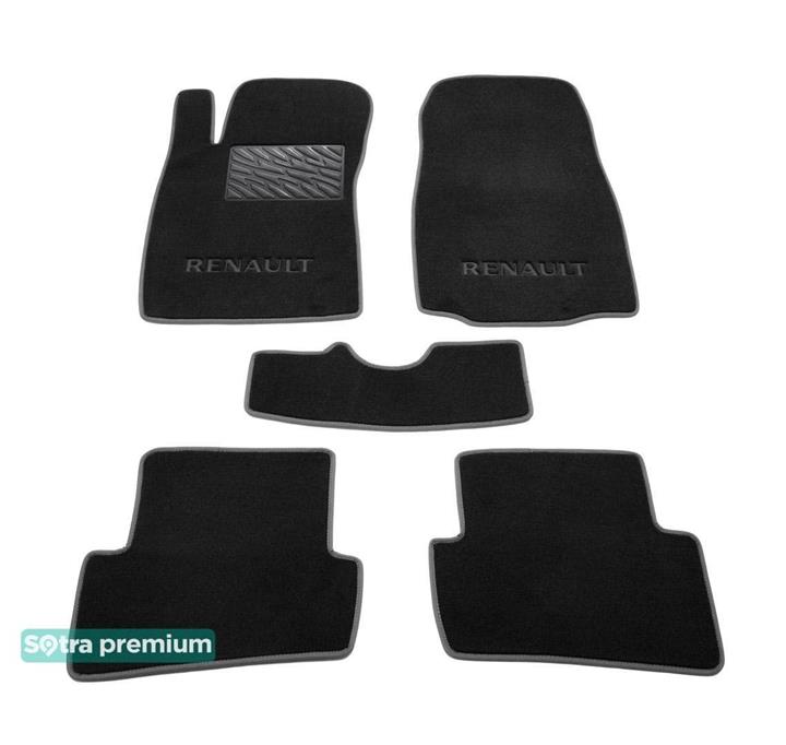 Sotra 08520-CH-BLACK Interior mats Sotra two-layer black for Renault Captur (2013-), set 08520CHBLACK