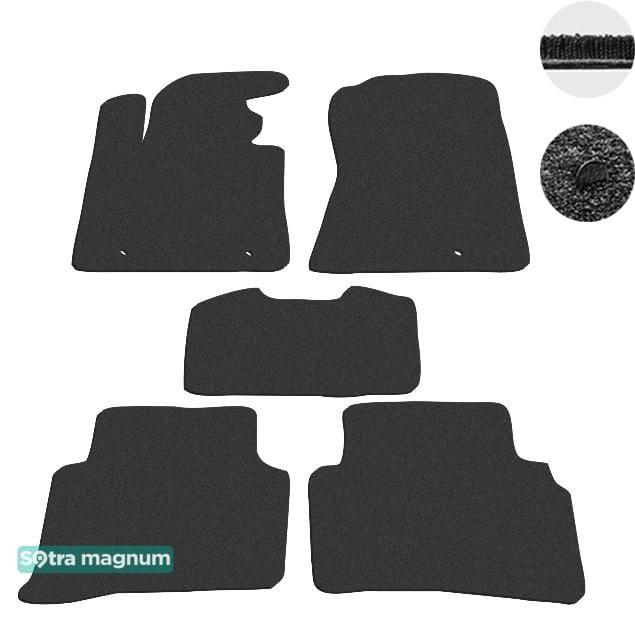 Sotra 08524-MG15-BLACK Interior mats Sotra two-layer black for KIA Sportage (2016-), set 08524MG15BLACK