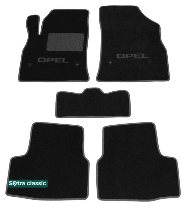 Sotra 08525-GD-BLACK Interior mats Sotra two-layer black for Opel Astra k (2016-), set 08525GDBLACK