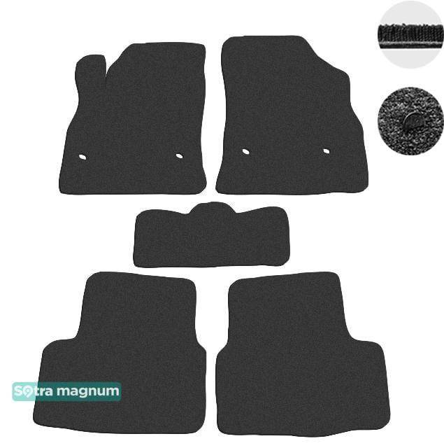 Sotra 08525-MG15-BLACK Interior mats Sotra two-layer black for Opel Astra k (2016-), set 08525MG15BLACK