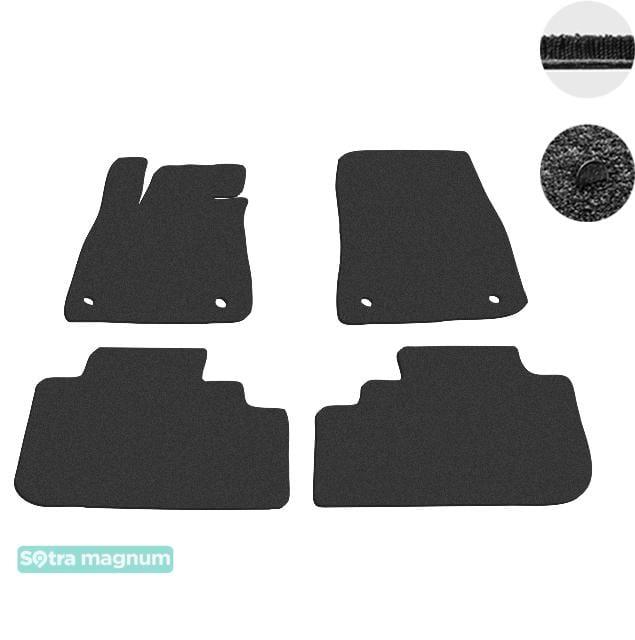 Sotra 08532-MG15-BLACK Interior mats Sotra two-layer black for Lexus Rx (2016-), set 08532MG15BLACK