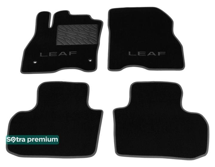 Sotra 08536-CH-BLACK Interior mats Sotra two-layer black for Nissan Leaf (2010-), set 08536CHBLACK