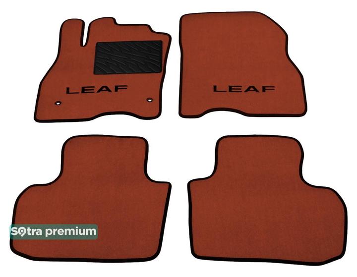Sotra 08536-CH-TERRA Interior mats Sotra two-layer terracotta for Nissan Leaf (2010-), set 08536CHTERRA