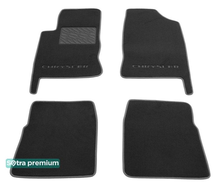 Sotra 08546-CH-BLACK Interior mats Sotra two-layer black for Chrysler Pt cruiser (2008-2010), set 08546CHBLACK