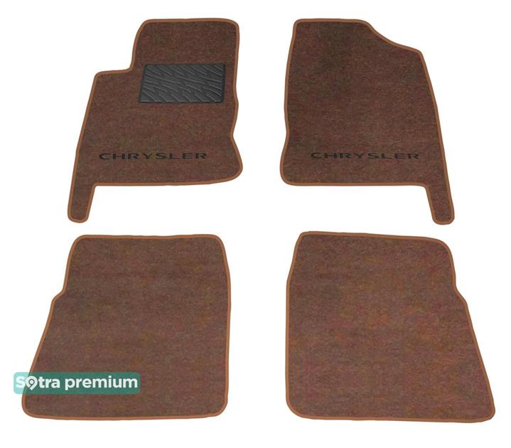 Sotra 08546-CH-CHOCO Interior mats Sotra two-layer brown for Chrysler Pt cruiser (2008-2010), set 08546CHCHOCO