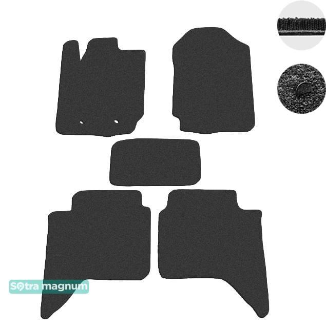 Sotra 08551-MG15-BLACK Interior mats Sotra two-layer black for Ford Ranger (2012-), set 08551MG15BLACK