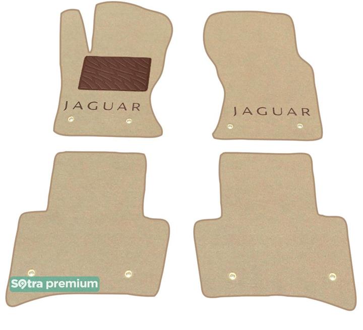 Sotra 08552-CH-BEIGE Interior mats Sotra two-layer beige for Jaguar F-type (2013-), set 08552CHBEIGE