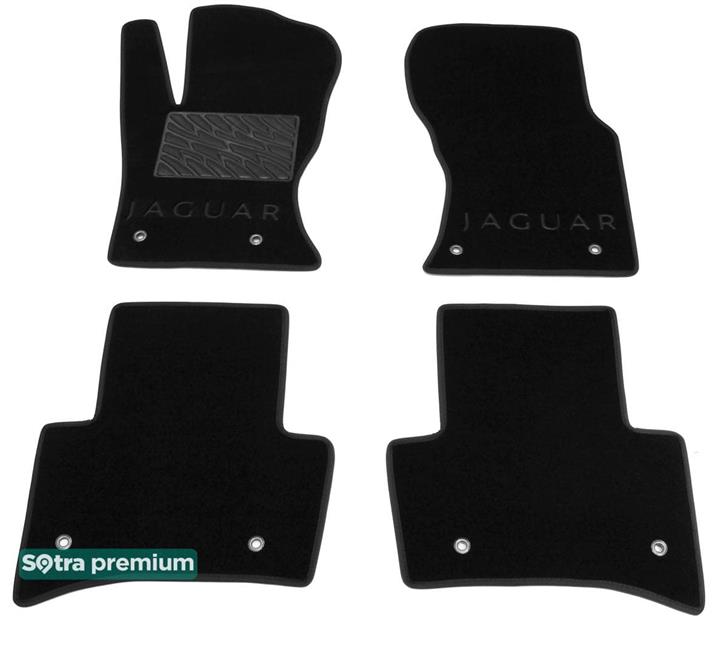 Sotra 08552-CH-BLACK Interior mats Sotra two-layer black for Jaguar F-type (2013-), set 08552CHBLACK