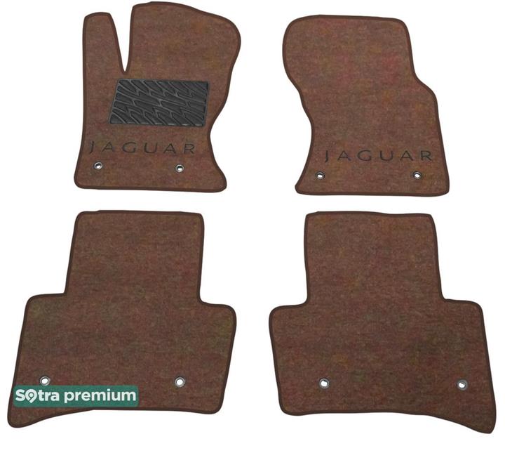 Sotra 08552-CH-CHOCO Interior mats Sotra two-layer brown for Jaguar F-type (2013-), set 08552CHCHOCO