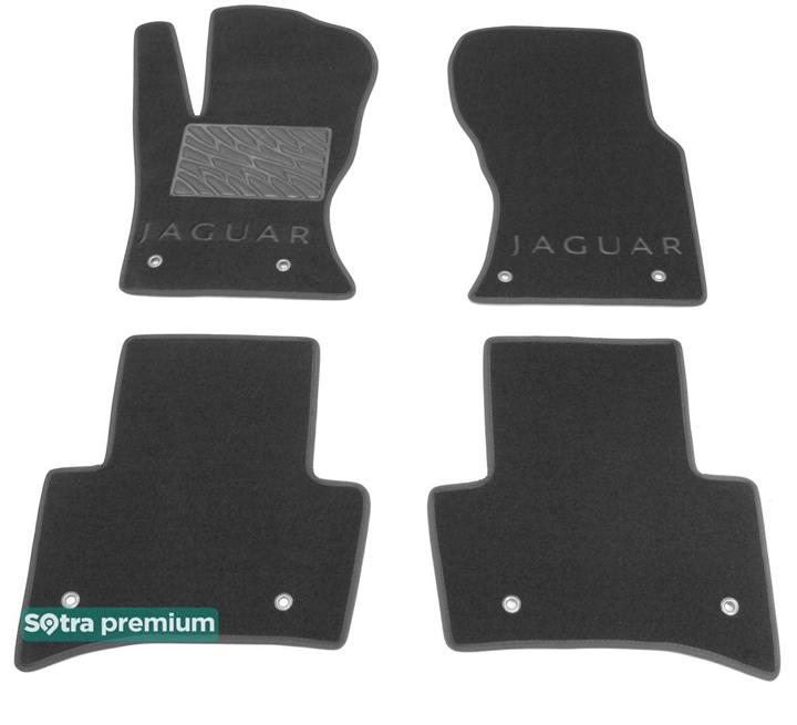 Sotra 08552-CH-GREY Interior mats Sotra two-layer gray for Jaguar F-type (2013-), set 08552CHGREY