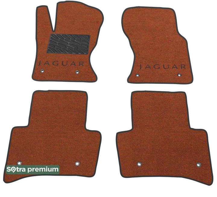 Sotra 08552-CH-TERRA Interior mats Sotra two-layer terracotta for Jaguar F-type (2013-), set 08552CHTERRA