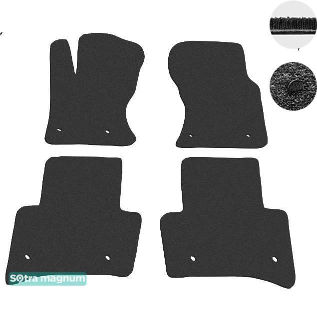 Sotra 08552-MG15-BLACK Interior mats Sotra two-layer black for Jaguar F-type (2013-), set 08552MG15BLACK