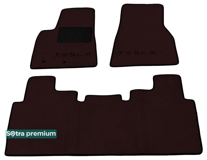 Sotra 08562-CH-CHOCO Interior mats Sotra two-layer brown for Tesla Model s (2012-2014), set 08562CHCHOCO