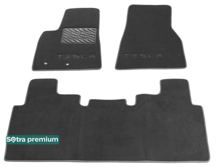 Sotra 08562-CH-GREY Interior mats Sotra two-layer gray for Tesla Model s (2012-2014), set 08562CHGREY