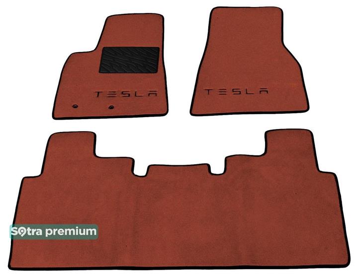 Sotra 08562-CH-TERRA Interior mats Sotra two-layer terracotta for Tesla Model s (2012-2014), set 08562CHTERRA