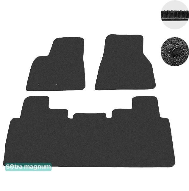 Sotra 08562-MG15-BLACK Interior mats Sotra two-layer black for Tesla Model s (2012-2014), set 08562MG15BLACK