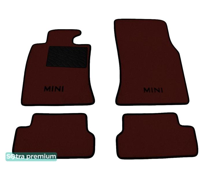 Sotra 08576-CH-CHOCO Interior mats Sotra two-layer brown for BMW Cooper (2007-2014), set 08576CHCHOCO
