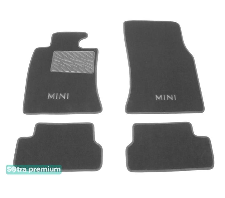 Sotra 08576-CH-GREY Interior mats Sotra two-layer gray for BMW Cooper (2007-2014), set 08576CHGREY
