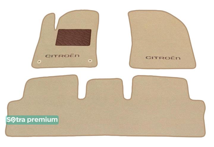Sotra 08581-CH-BEIGE Interior mats Sotra two-layer beige for Citroen C4 picasso (2013-), set 08581CHBEIGE