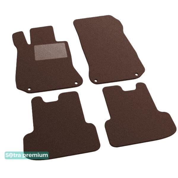 Sotra 08582-CH-CHOCO Interior mats Sotra two-layer brown for Mercedes E-class (2009-2016), set 08582CHCHOCO
