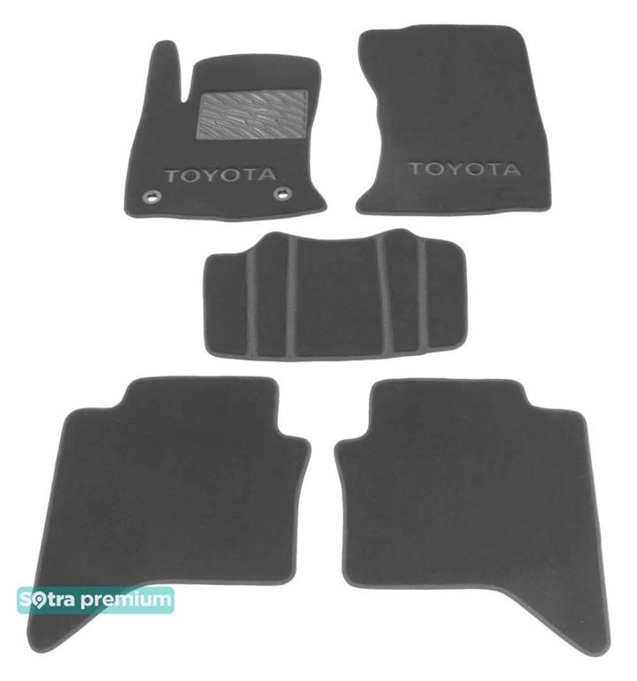 Sotra 08584-CH-GREY Interior mats Sotra two-layer gray for Toyota Hilux (2015-), set 08584CHGREY