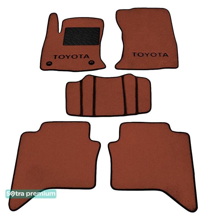 Sotra 08584-CH-TERRA Interior mats Sotra two-layer terracotta for Toyota Hilux (2015-), set 08584CHTERRA