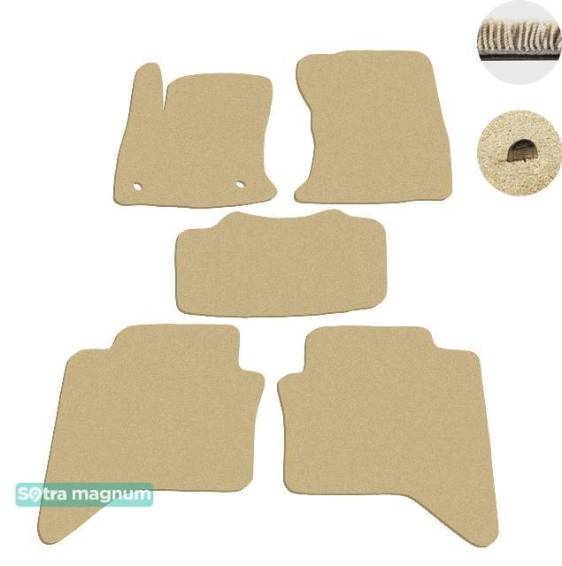 Sotra 08584-MG20-BEIGE Interior mats Sotra two-layer beige for Toyota Hilux (2015-), set 08584MG20BEIGE
