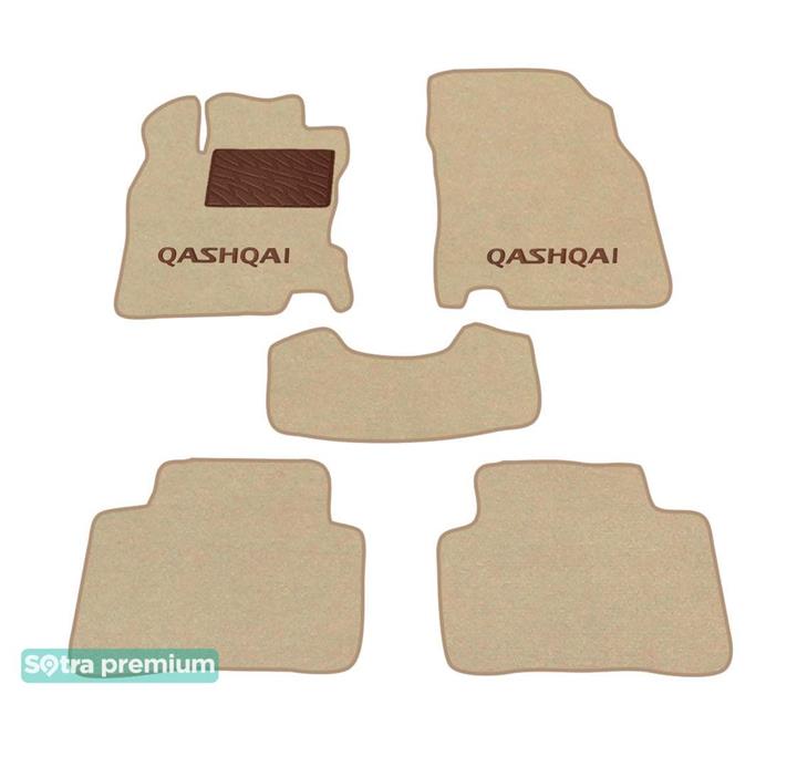 Sotra 08591-CH-BEIGE Interior mats Sotra two-layer beige for Nissan Qashqai (2014-), set 08591CHBEIGE