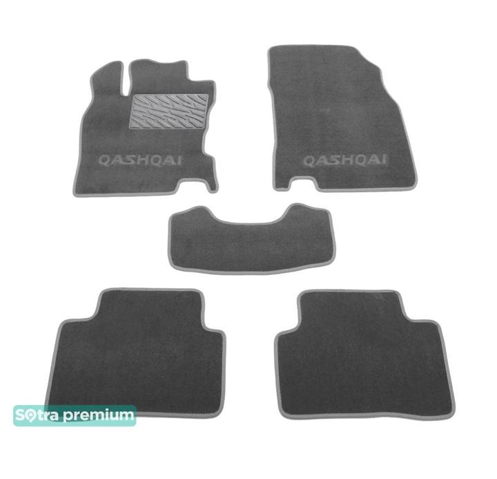 Sotra 08591-CH-GREY Interior mats Sotra two-layer gray for Nissan Qashqai (2014-), set 08591CHGREY