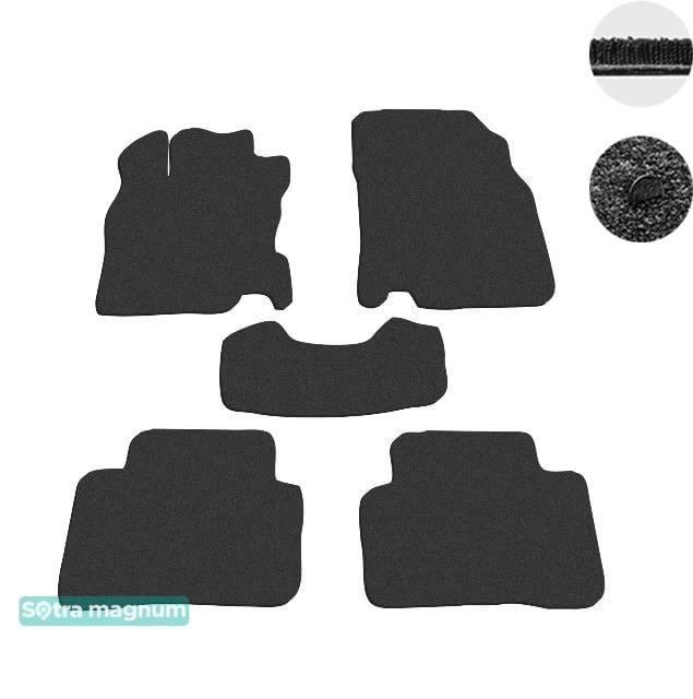 Sotra 08591-MG15-BLACK Interior mats Sotra two-layer black for Nissan Qashqai (2014-), set 08591MG15BLACK