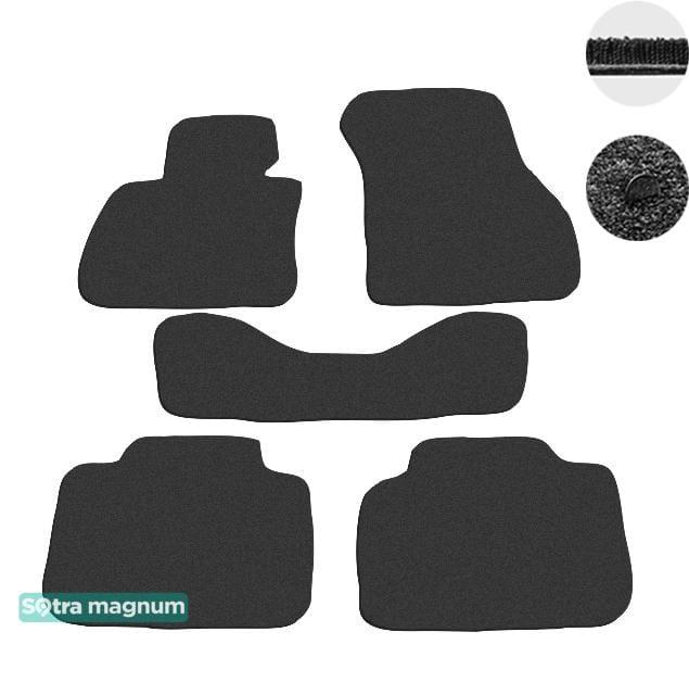 Sotra 08599-MG15-BLACK Interior mats Sotra two-layer black for BMW X1 (2015-), set 08599MG15BLACK