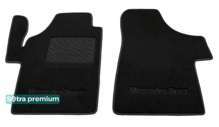 Sotra 08606-1-CH-BLACK Interior mats Sotra two-layer black for Mercedes Vito / viano (2003-2014), set 086061CHBLACK