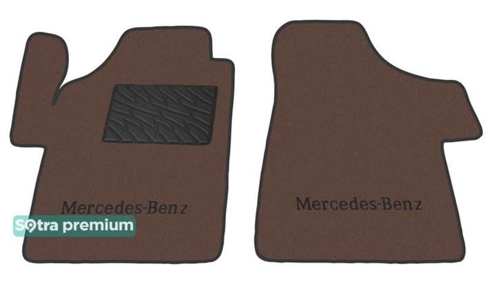 Sotra 08606-1-CH-CHOCO Interior mats Sotra two-layer brown for Mercedes Vito / viano (2003-2014), set 086061CHCHOCO