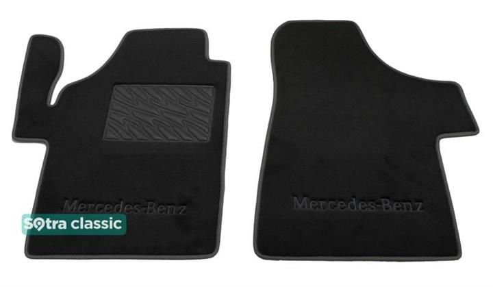 Sotra 08606-1-GD-BLACK Interior mats Sotra two-layer black for Mercedes Vito / viano (2003-2014), set 086061GDBLACK